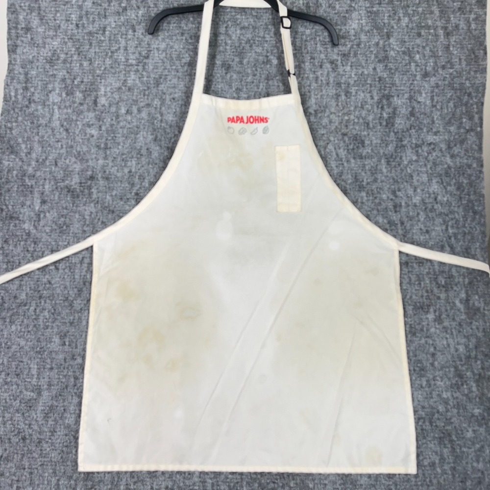 Papa Johns Apron Employee Uniform‎ Chef Pizza Fast Food Restaurant Manager